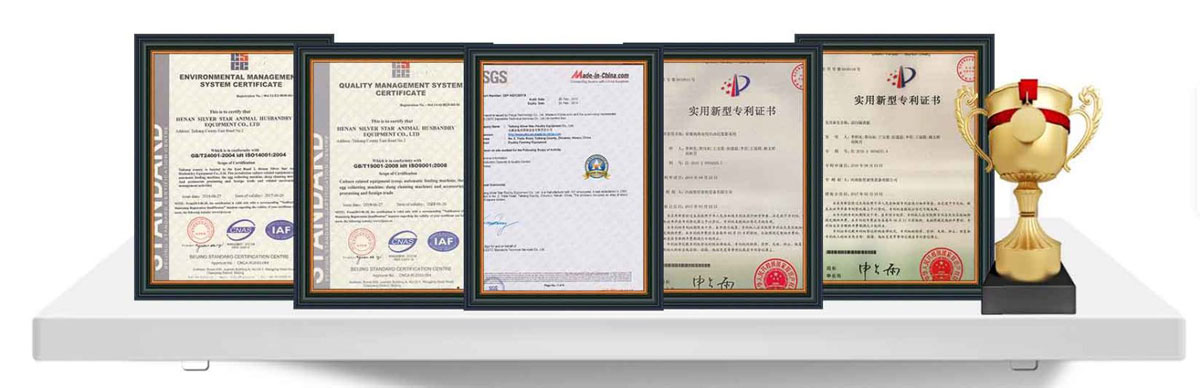 poultry cage certificates