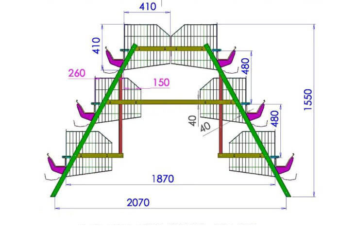 A Type bv380 Cage 3 Tiers