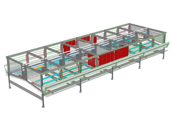 Enriched chicken cage parameter case