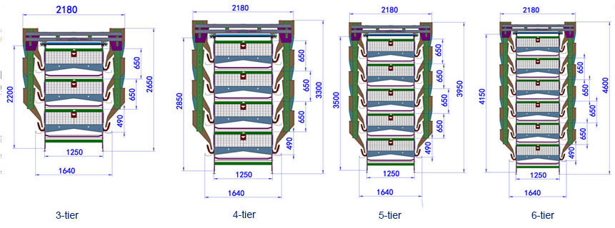 H egg laying cages drawing