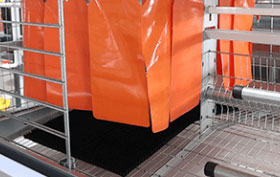 enriched chicken cage nest boxes
