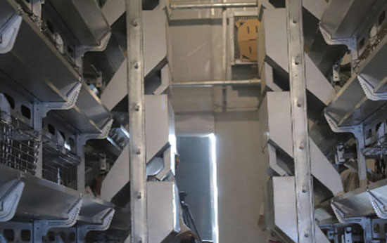 feeding system of egg laying-cages
