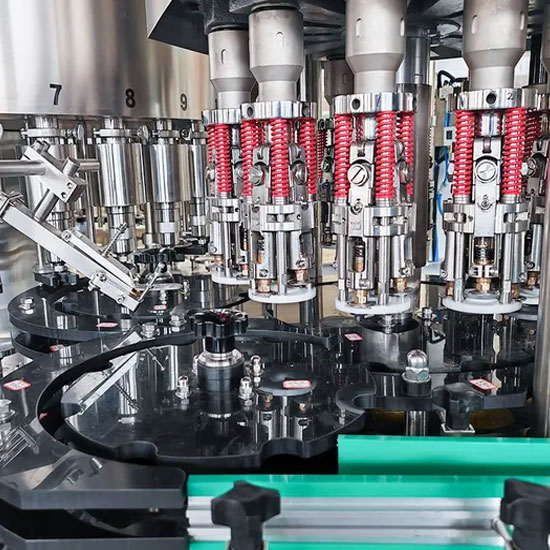 Filling and labeling machine